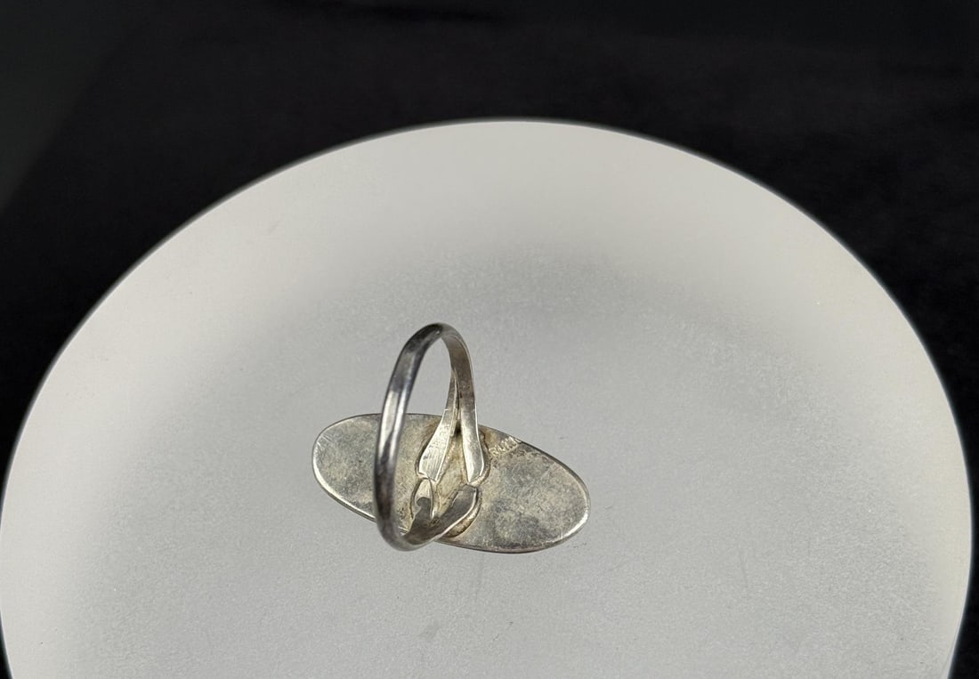 Navajo Sterling Silver Concho Pattern Ring - 4