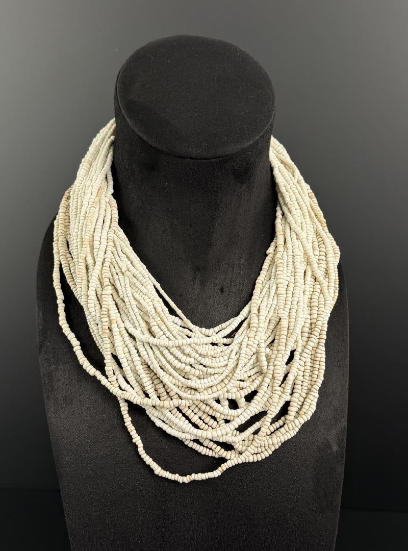 White Native American Indian Trade Beads (1 of 3)