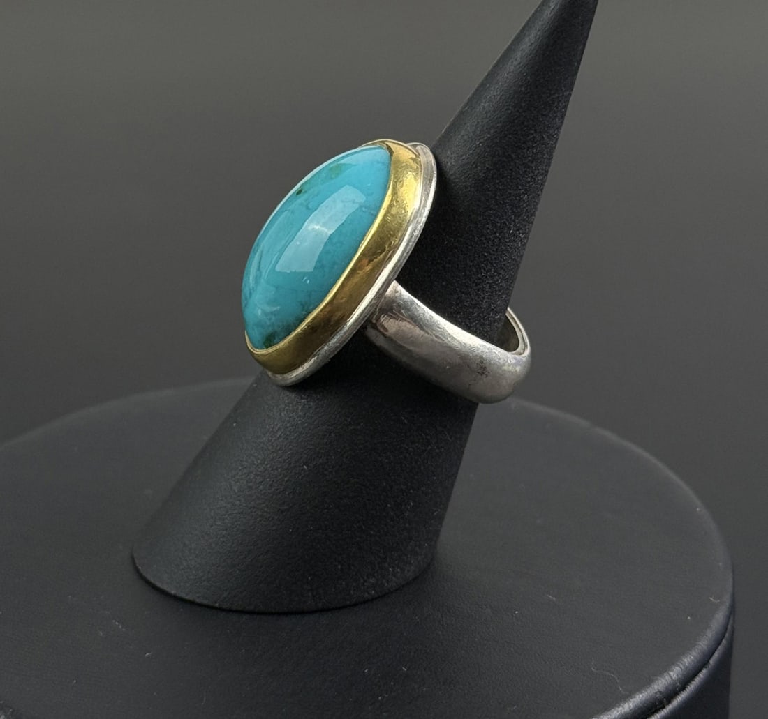 Sterling Silver Turquoise Ring - 2