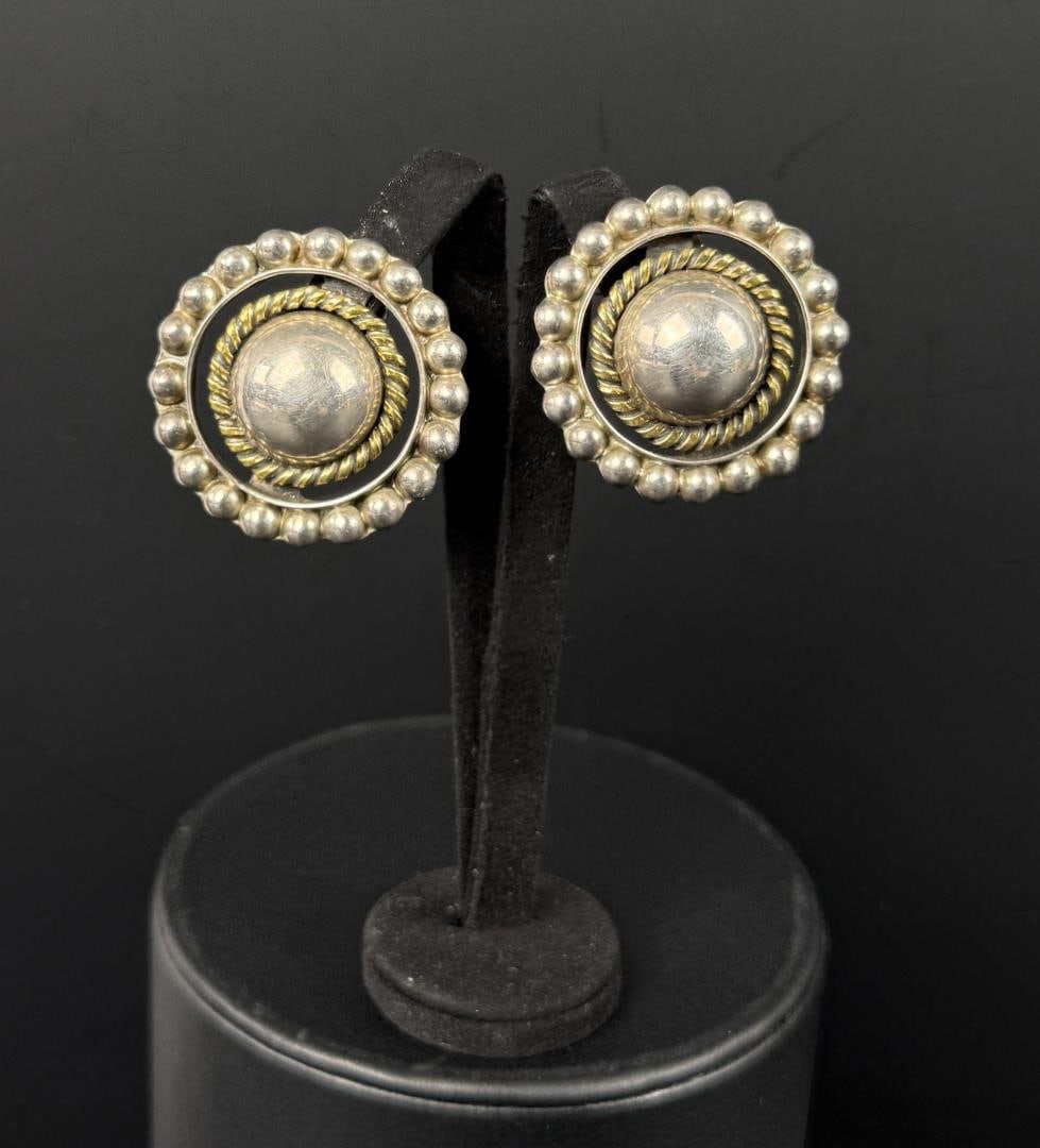 Taxco Mexico Sterling Silver Earrings (1 of 5)