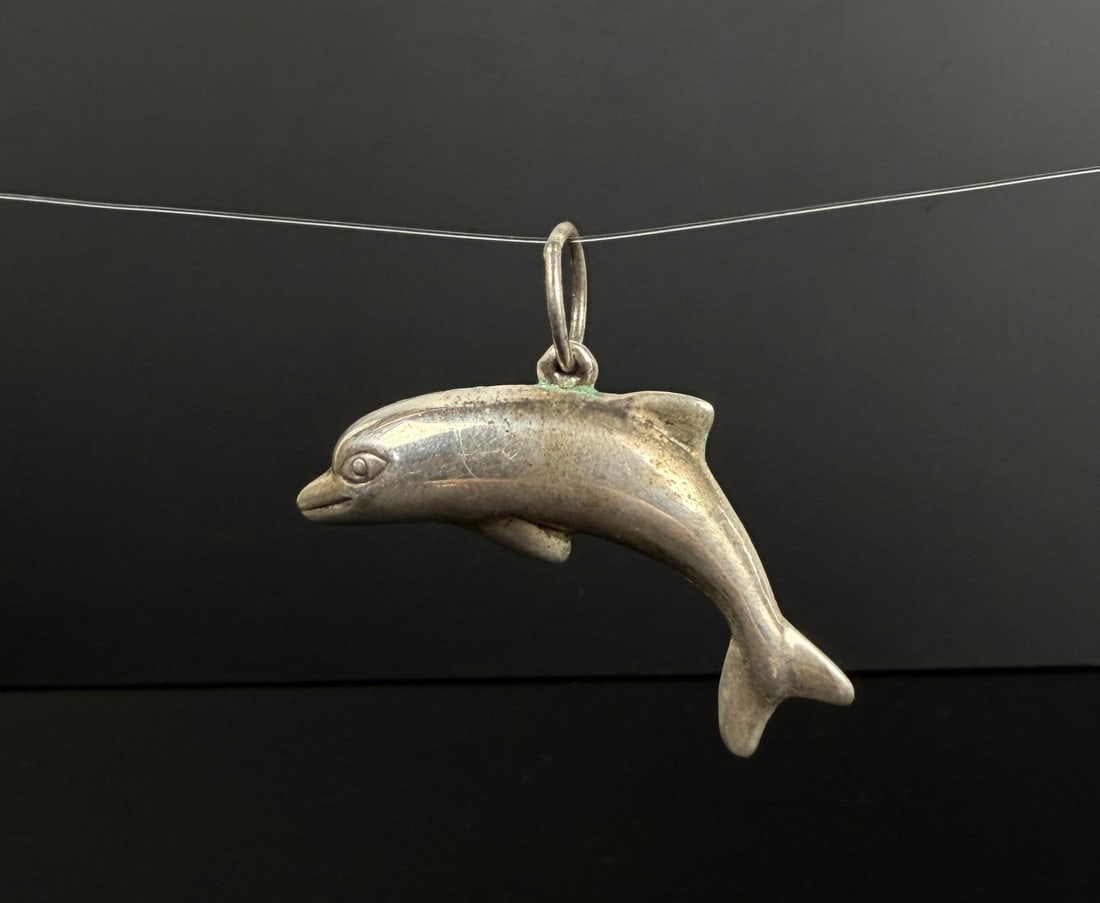 Sterling Silver Leaping Dolphin Pendant (1 of 5)