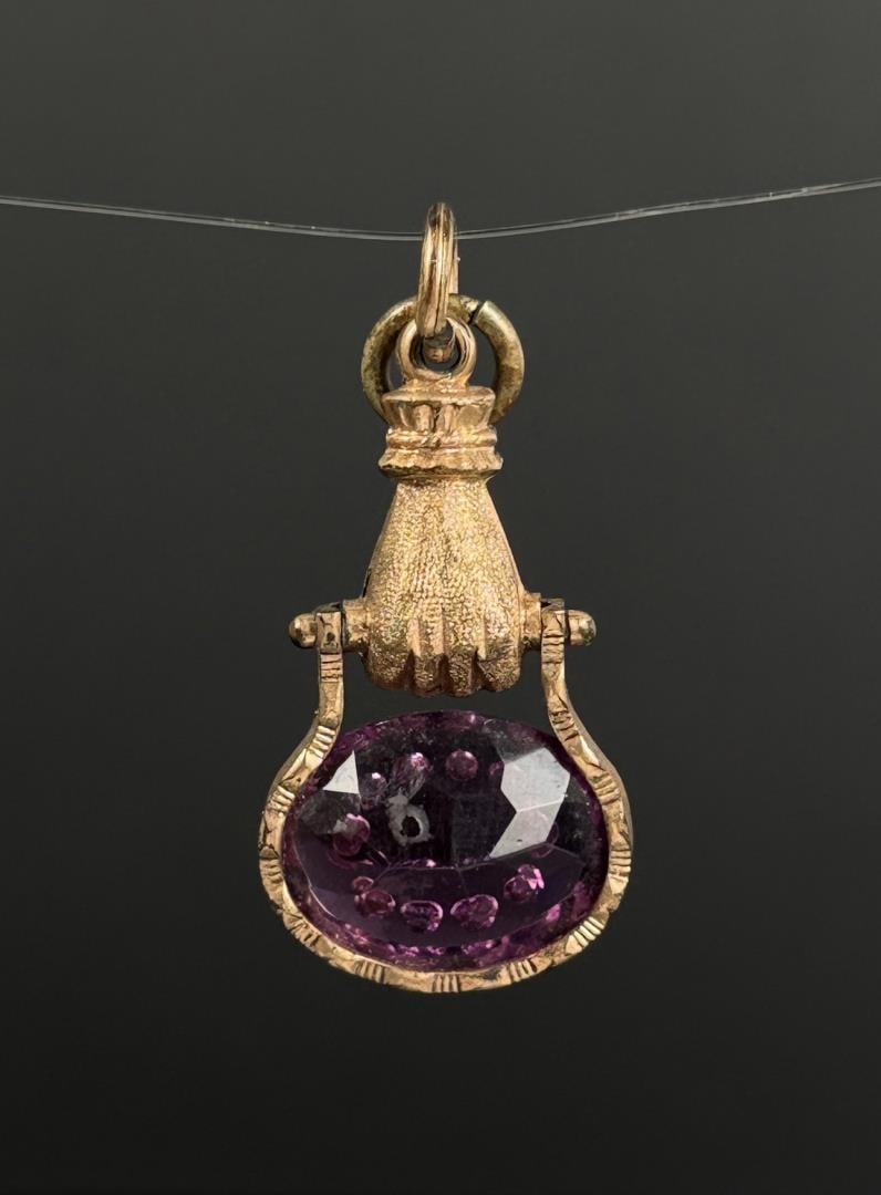Victorian Gold Filled Watch Fob Pendant: 1 7/8" by 7/8". 5.68 grams.
