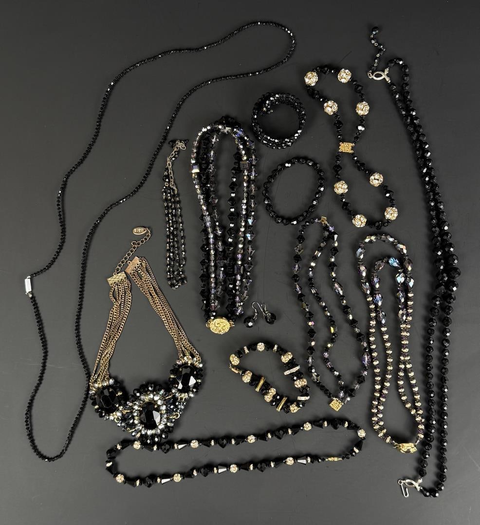 Collection of Rhinestone Costume Jewelry: Nice grouping.