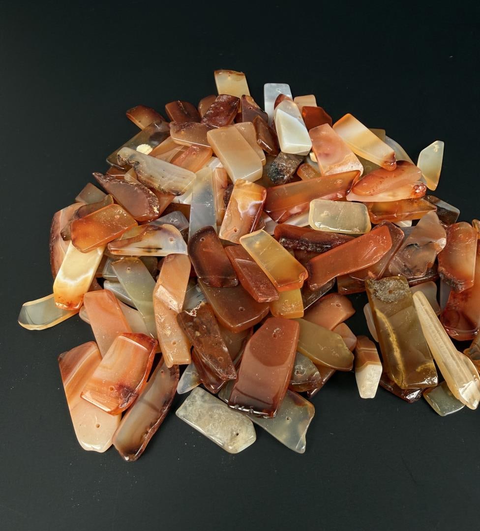 Carnelian Tab Beads - 2