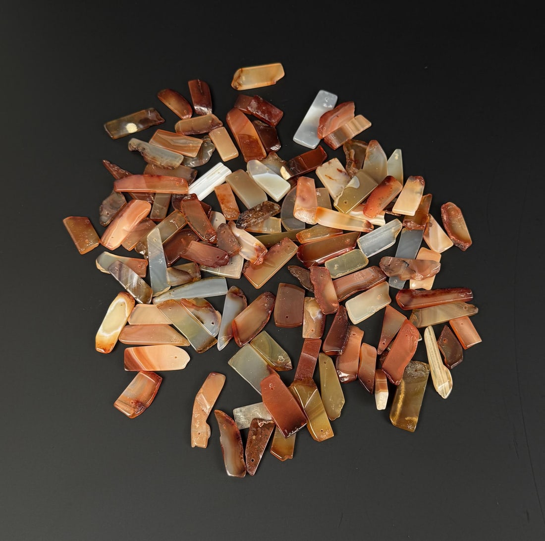Carnelian Tab Beads - 4