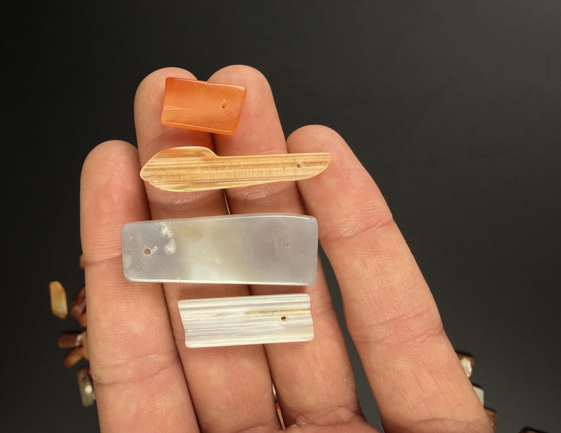 Carnelian Tab Beads - 6