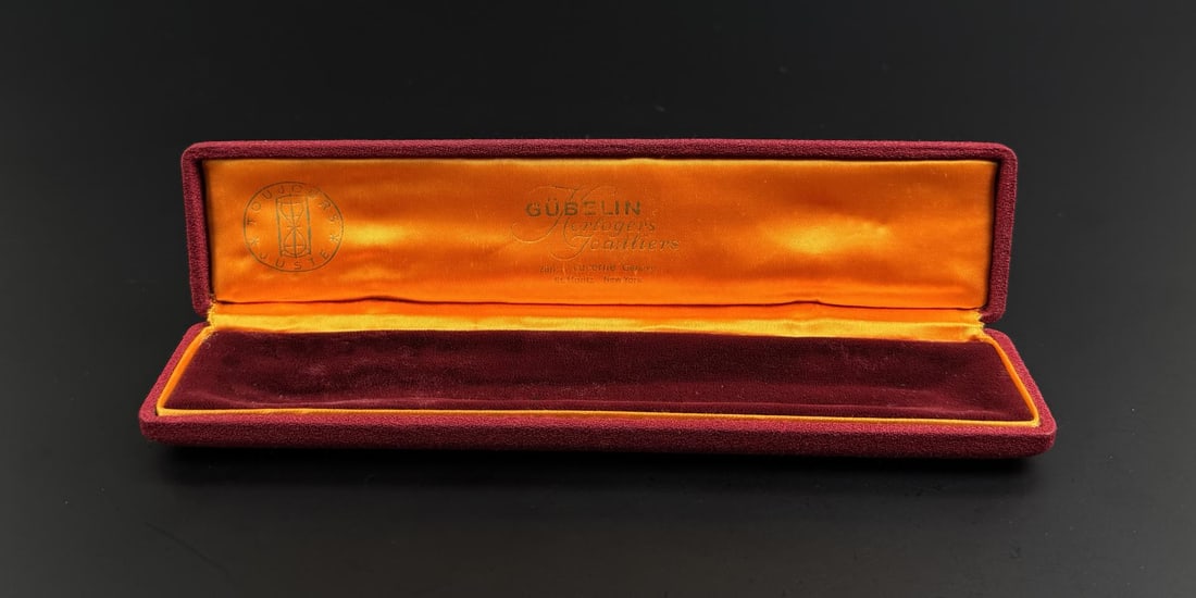 Gubelin Watch Box: 2" by 8 5/8".