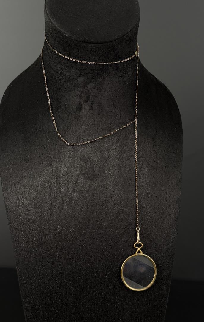 Victorian Brass Monocle Necklace (1 of 4)