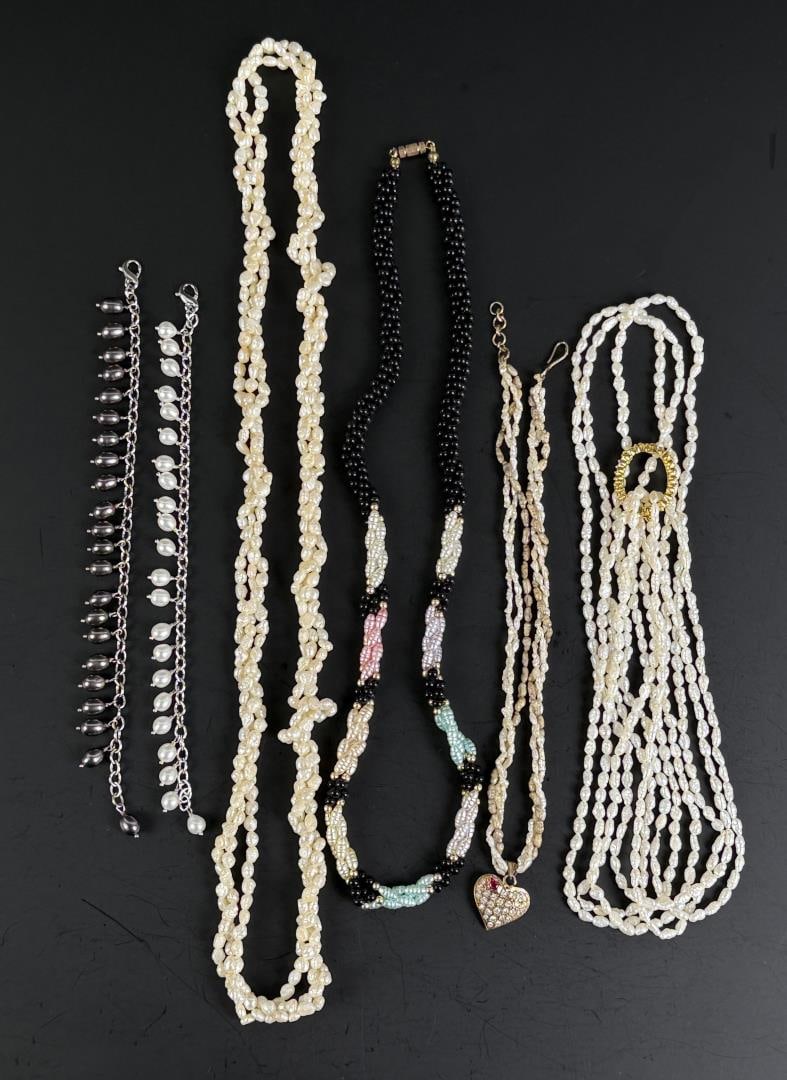 Collection of Freshwater Pearl Necklaces (1 of 5)