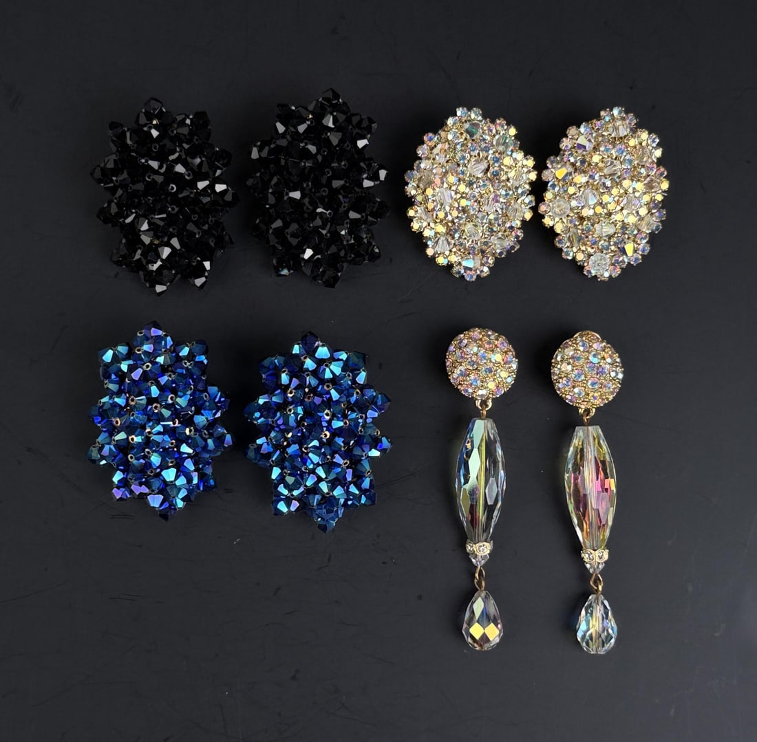 Collection of Rhinestone Costume Earrings (1 of 4)