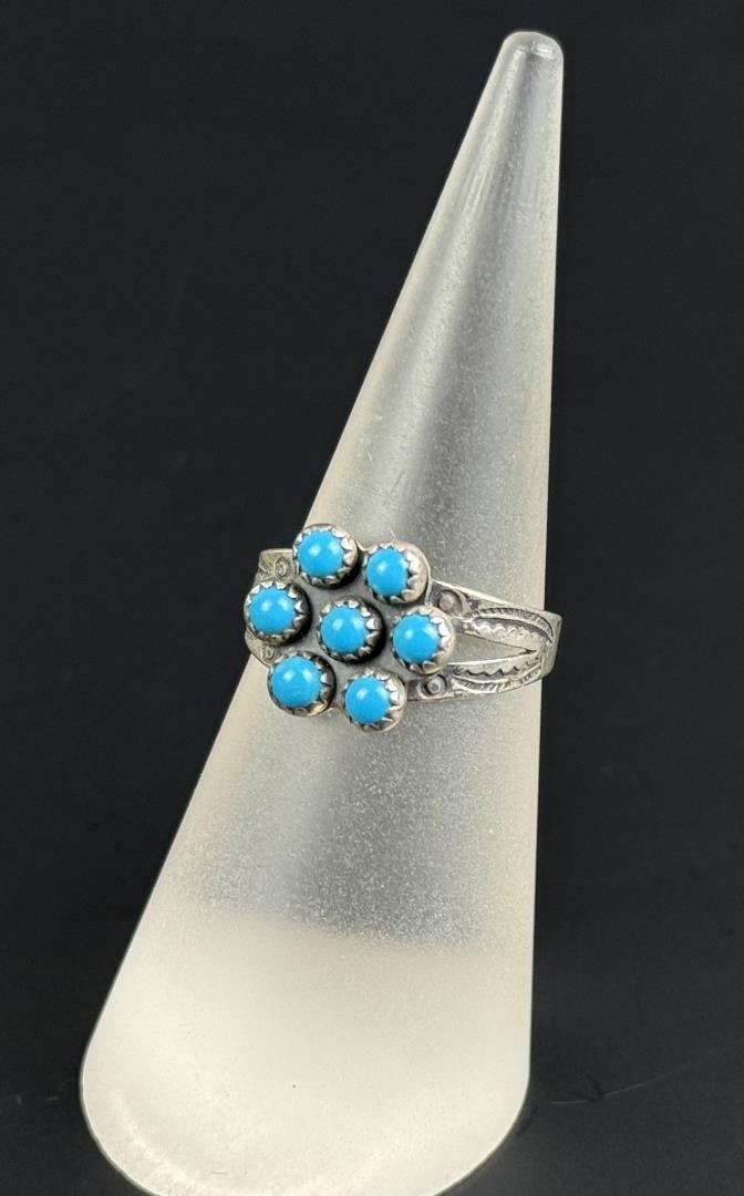 Bell Trading Post Sterling Silver Turquoise Ring (1 of 7)