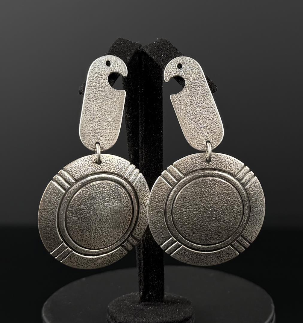Hopi Sterling Silver Earrings (1 of 6)