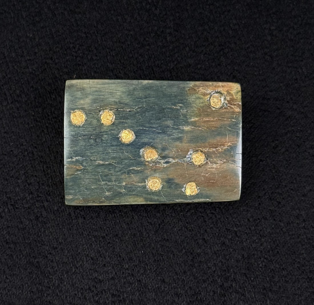 Alaskan Inuit Constellation Ivory Brooch: 1 1/2" by 1". This item cannot be shipped to Oregon, California, Hawaii, New York, New Jersey, Internationally, or any other state that prohibits.
