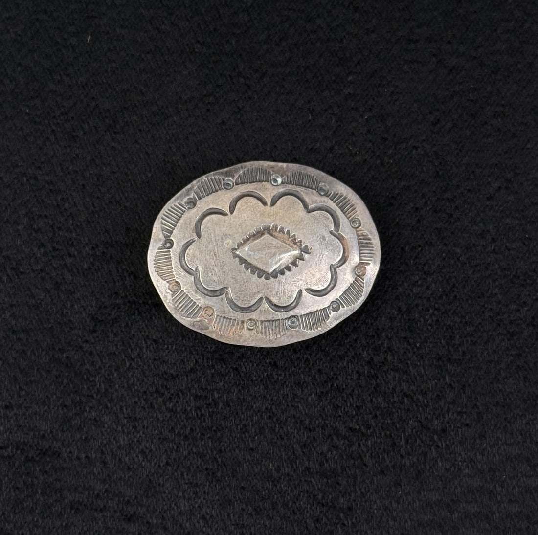 Navajo Sterling Silver Concho Belt Buckle (1 of 4)