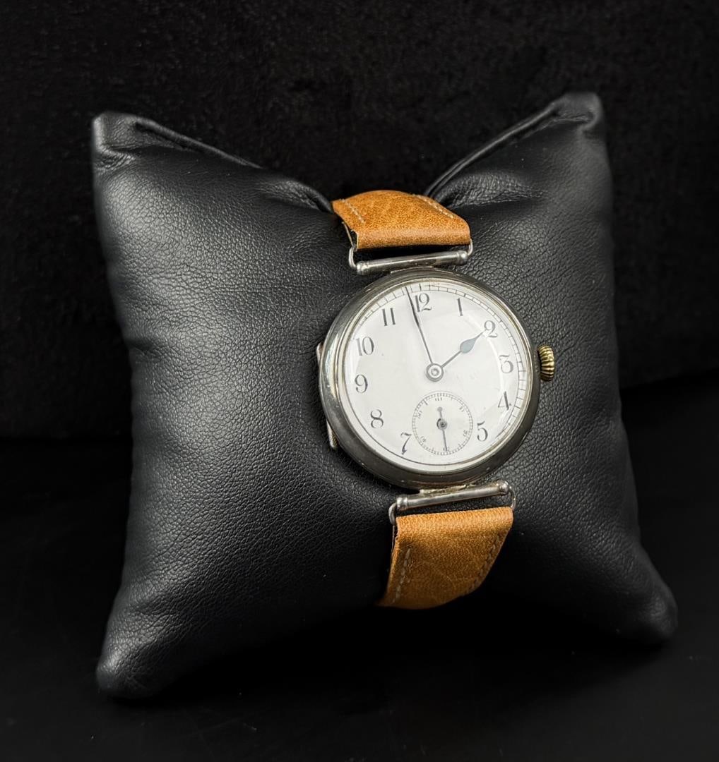 WWI WW1 US Army Buren Watch: Not in working condition. .935 silver.
