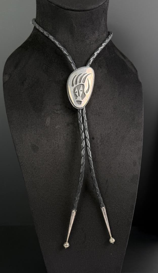 Bernard Dawahoya Hopi Sterling Bolo Tie (1 of 5)