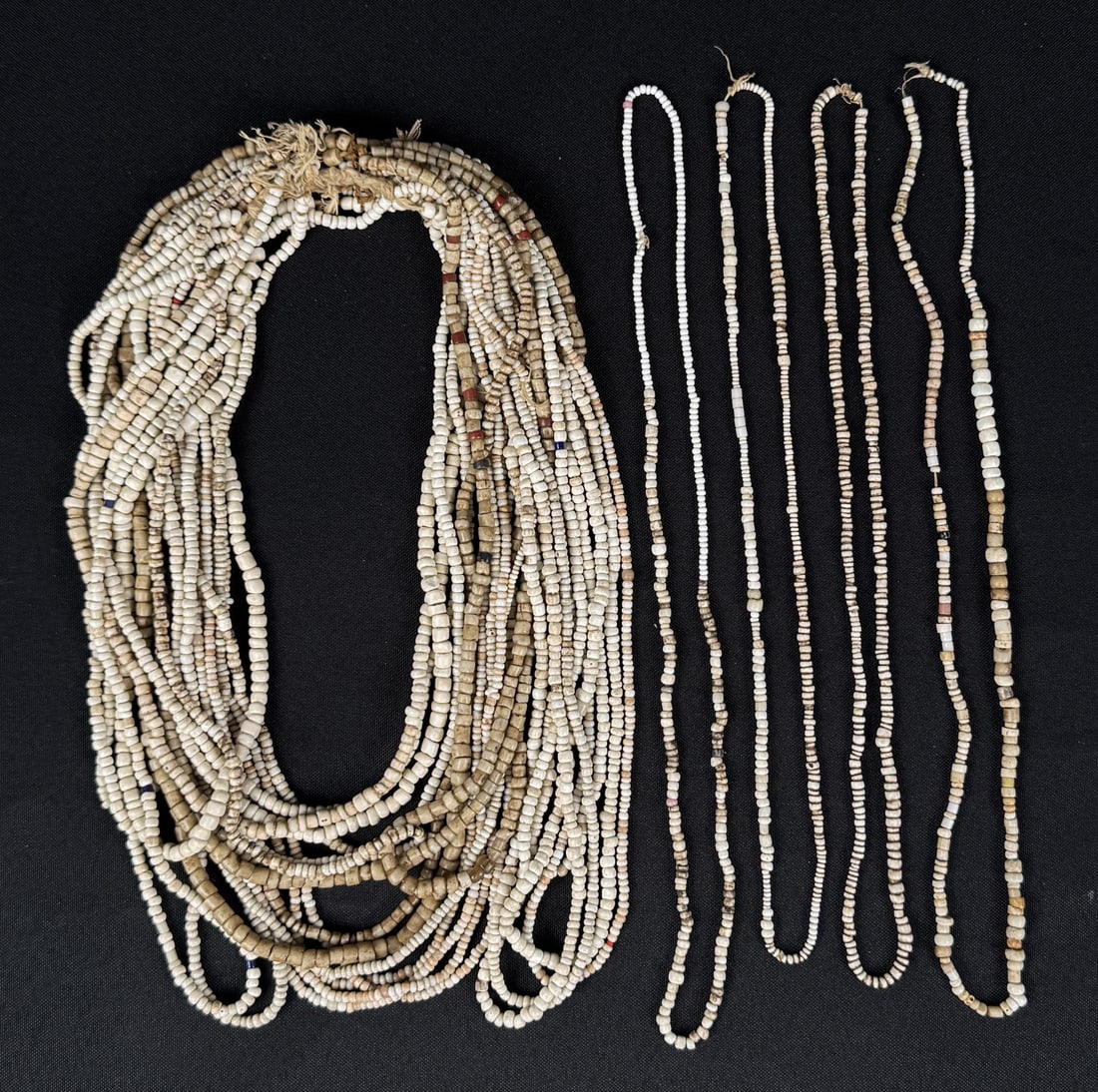 Group of White Native American Trade Beads (1 of 5)
