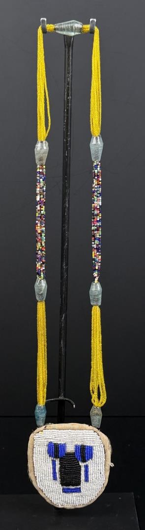 African Yoruba Diviners Beaded Face Necklace (1 of 7)