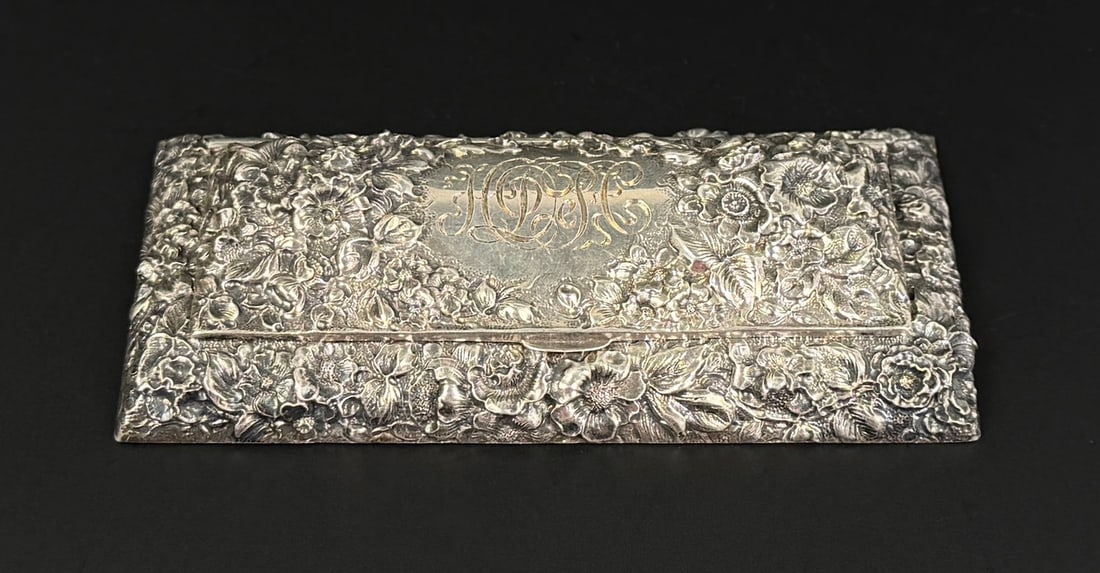 Victorian Shiebler Sterling Snuff Stamp Box (1 of 6)