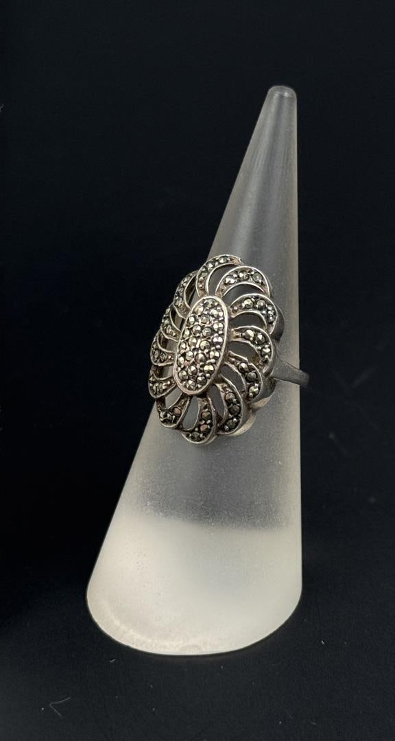Sterling Silver Marcasite Ring - 2