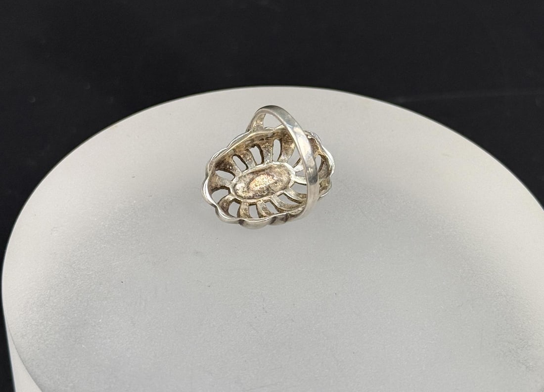 Sterling Silver Marcasite Ring - 4