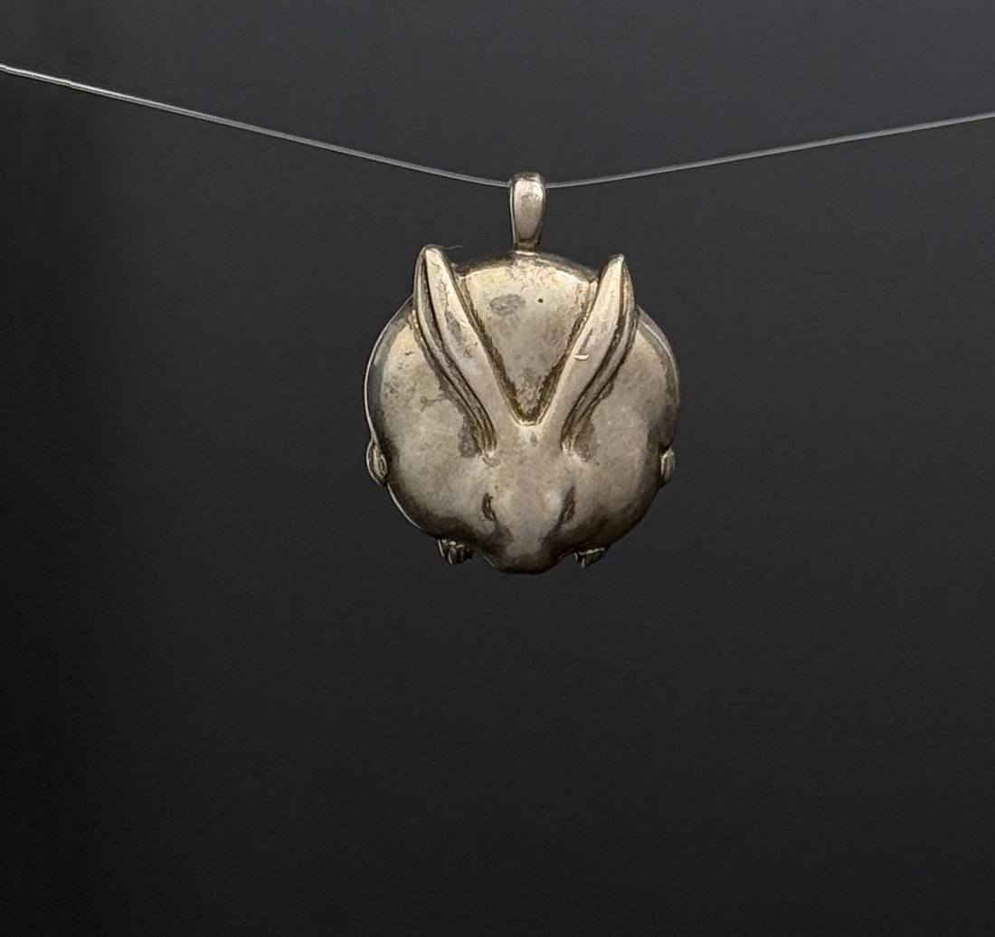 Museum of Fine Arts Sterling Silver Rabbit Pendant: 10.62 grams, 1 1/4".