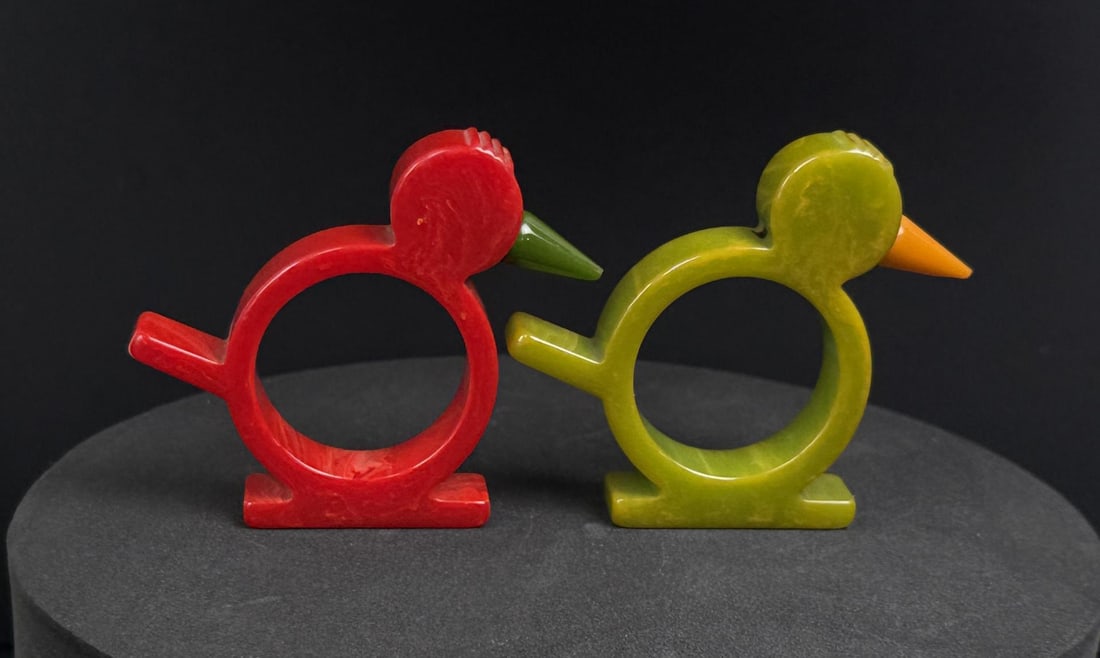 Art Deco Bakelite Bird Napkin Rings (1 of 9)