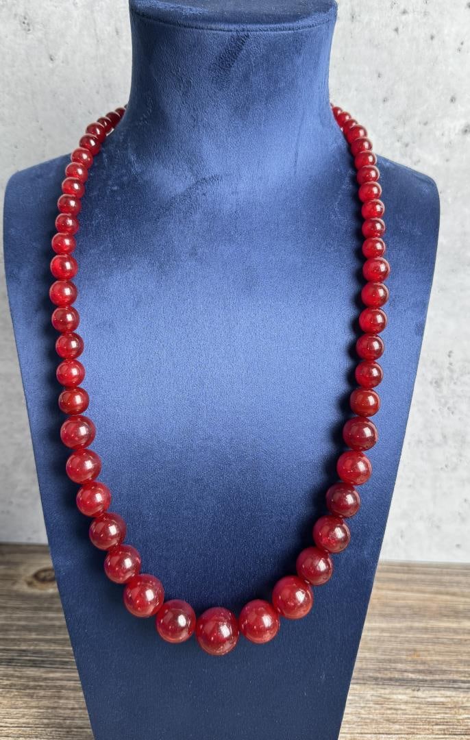 Baltic Cherry Amber Bead Necklace (1 of 6)