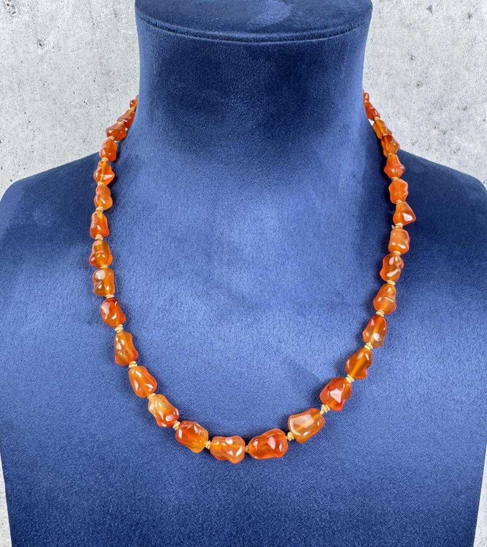Sterling Silver Baltic Amber Nugget Necklace (1 of 6)