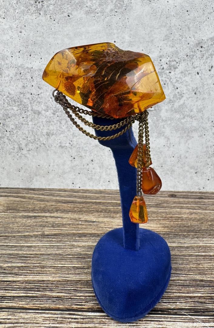 Victorian Baltic Amber Nugget Brooch (1 of 5)