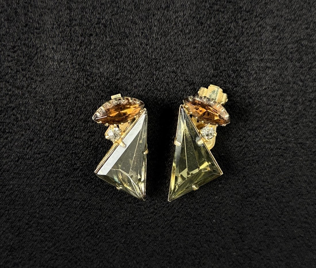 Costume Rhinestone Jewelry Earrings (1 of 3)