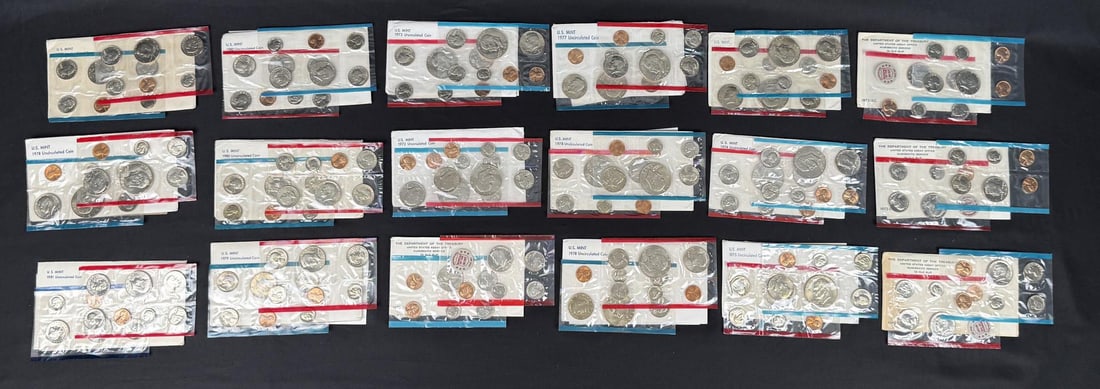Collection of US Mint Uncirculated Coin Sets (1 of 16)