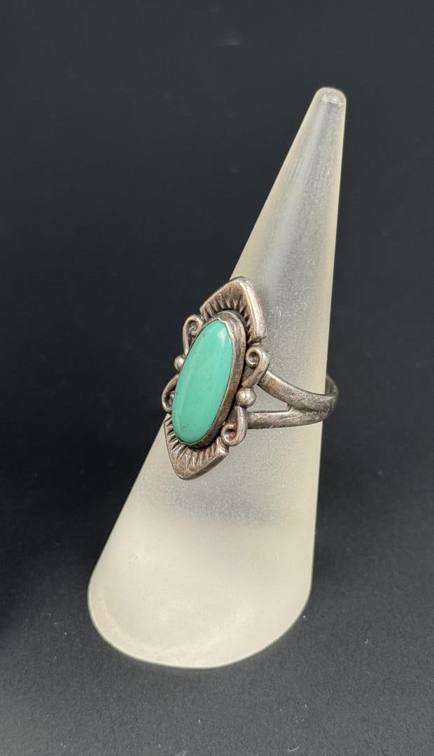 Bell Trading Post Sterling Silver Turquoise Ring - 2