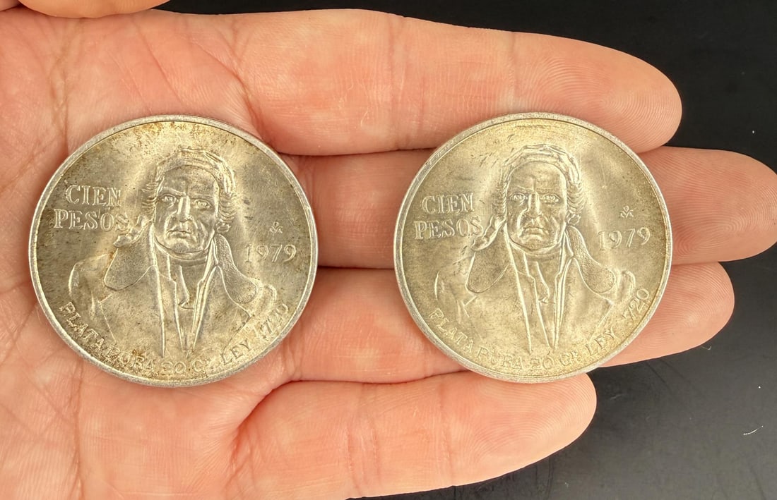 Mexico 1979 Cien Pesos Silver Coins: Nice grouping
