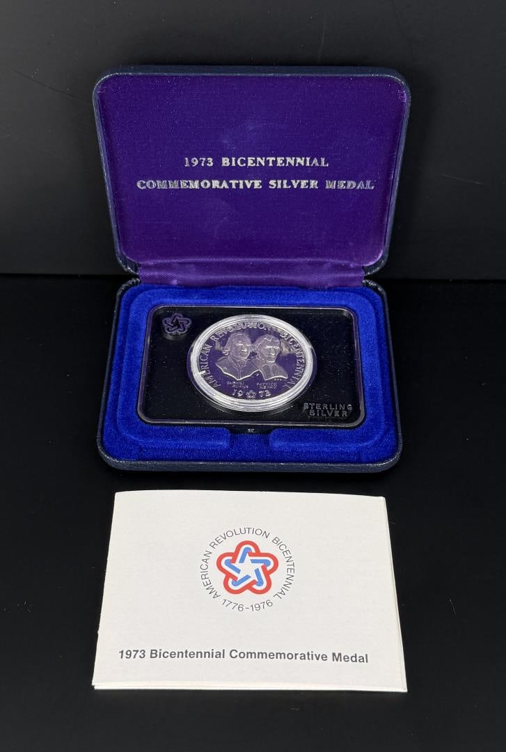 1973 Bicentennial Commemorative Silver Medal Coin: Nice example