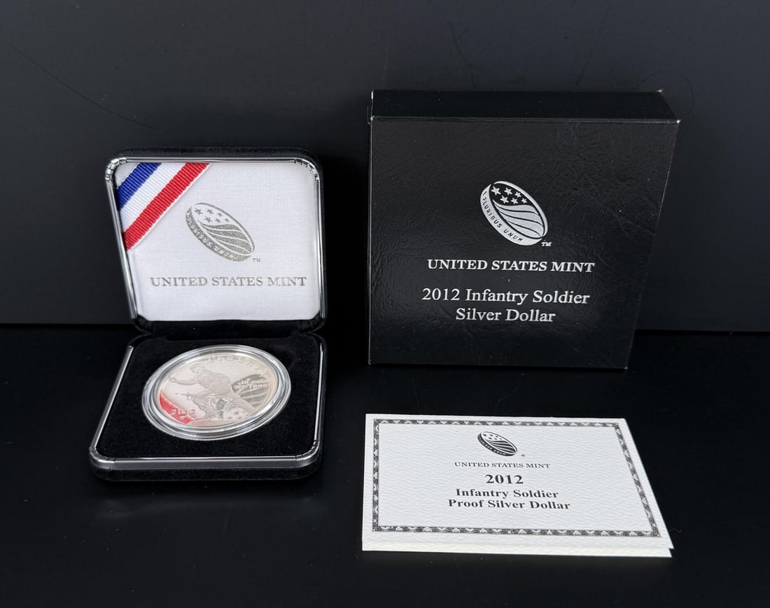 US 2012 Infantry Soldier Silver Dollar Proof Coin: Nice example