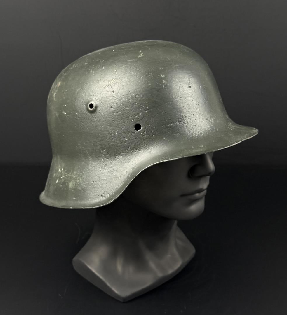 WW2 M42 German Army Heer Helmet: Repainted, no liner.
