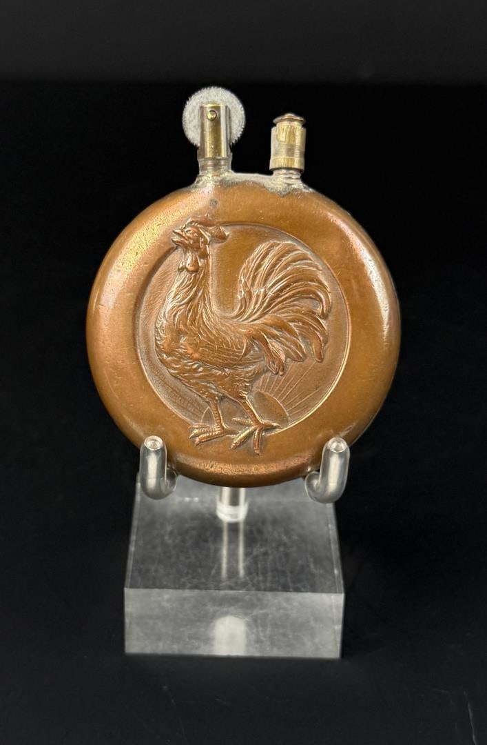 WWI WW1 Trench Art Cigarette Lighter: 2" by 2 1/2".