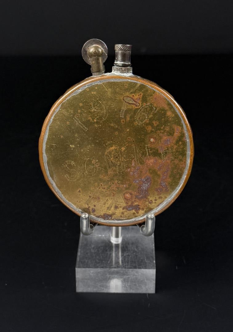 WWI WW1 France Trench Art Cigarette Lighter: 1916 Somme. 2 7/8" by 3 1/4".