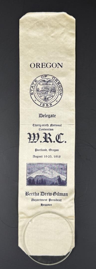 Women's Relief Corps Oregon Delegate Ribbon (1 of 3)