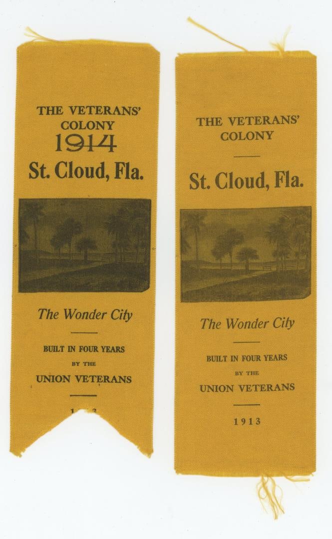 1913 1914 The Veterans Colony Florida Ribbons: The Wonder City. Nice grouping