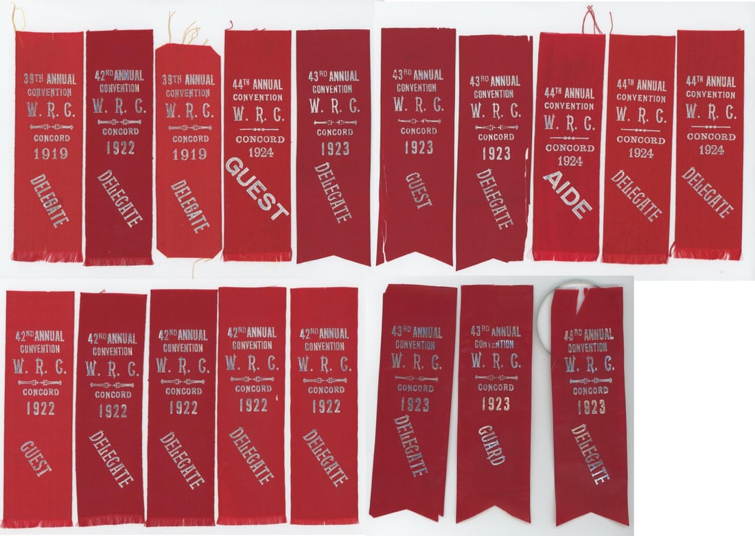 Women's Relief Corps Convention Ribbons: Concord New Hampshire.