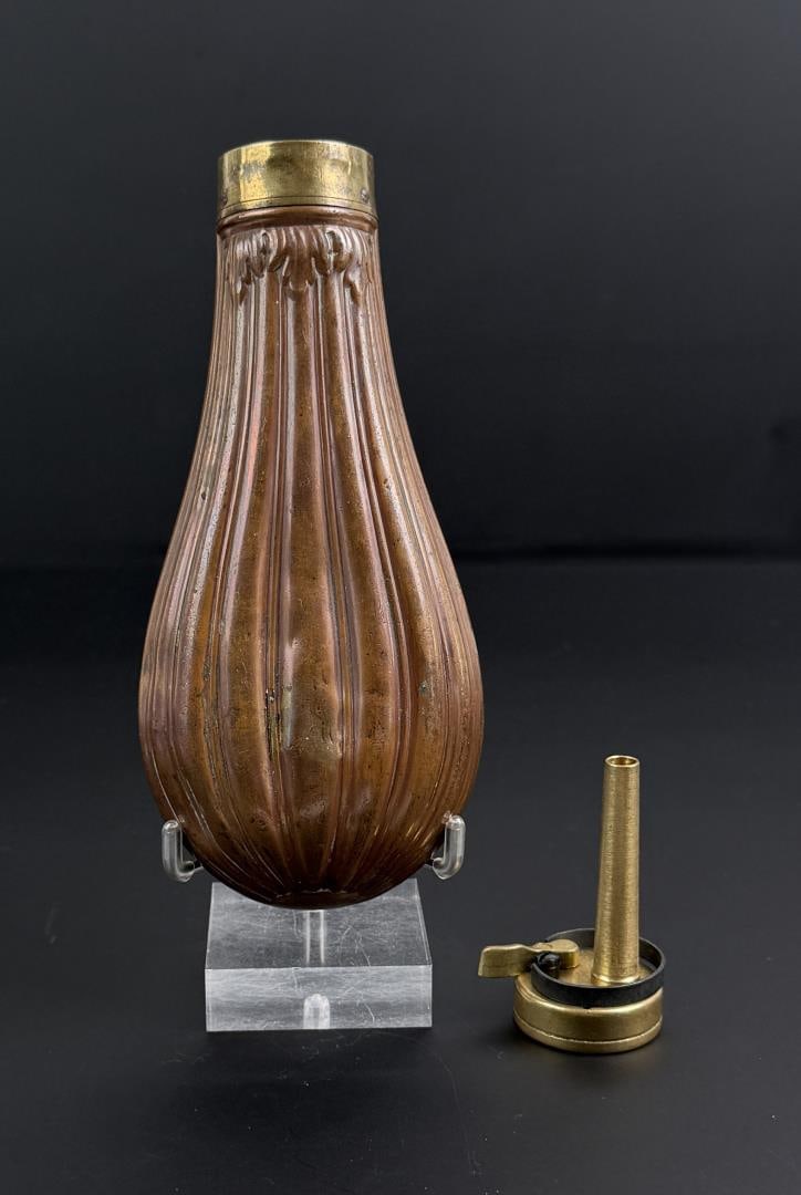 Civil War Thomas Sykes Brass Powder Flask (1 of 6)