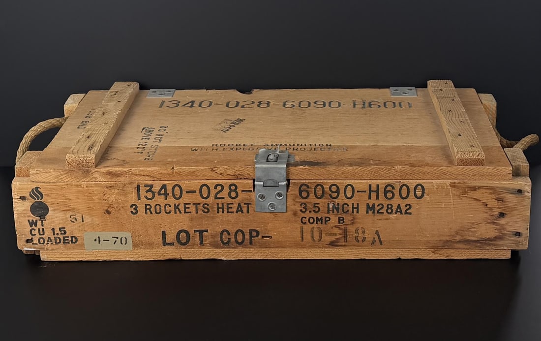 Vietnam War M28A2 Rocket Crate: Empty.