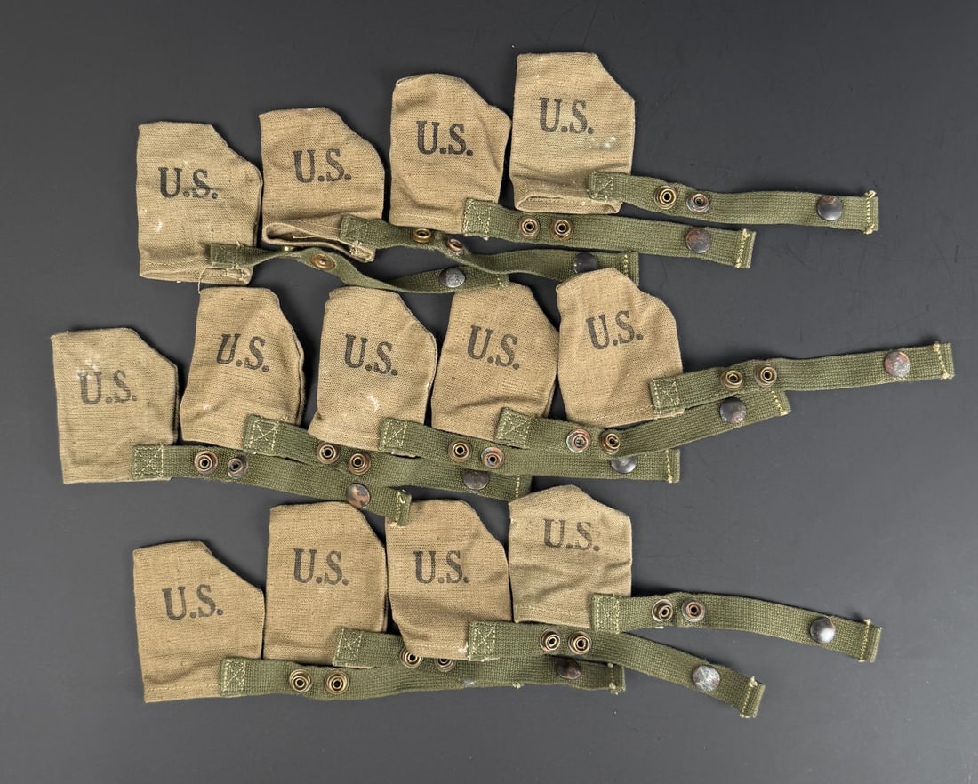 Collection of WW2 M1 Carbine Muzzle Covers: 13 total.