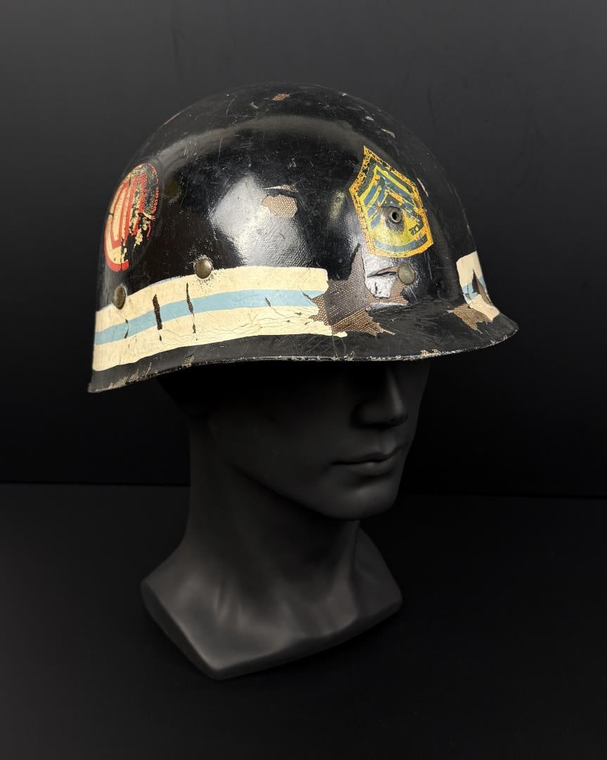 Korean War US Army Painted Police M1 Helmet Liner (1 of 11)