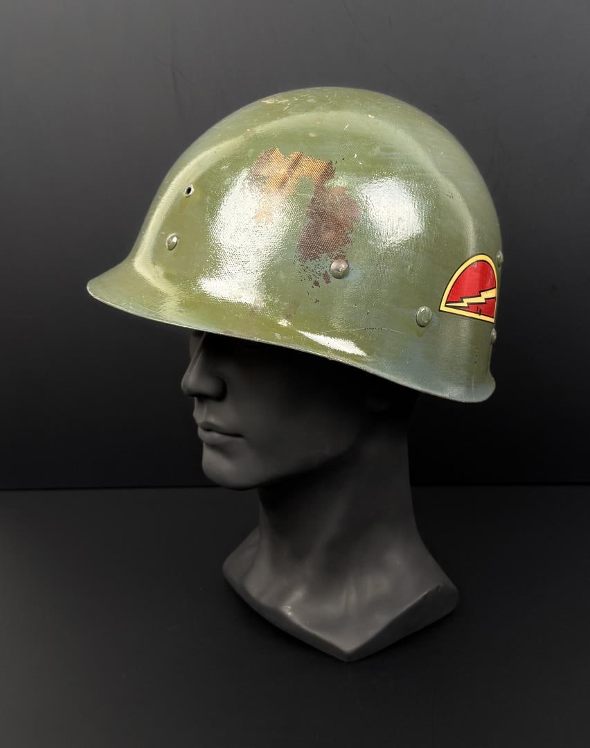 Korean War 78th Infantry Painted M1 Helmet Liner (1 of 9)