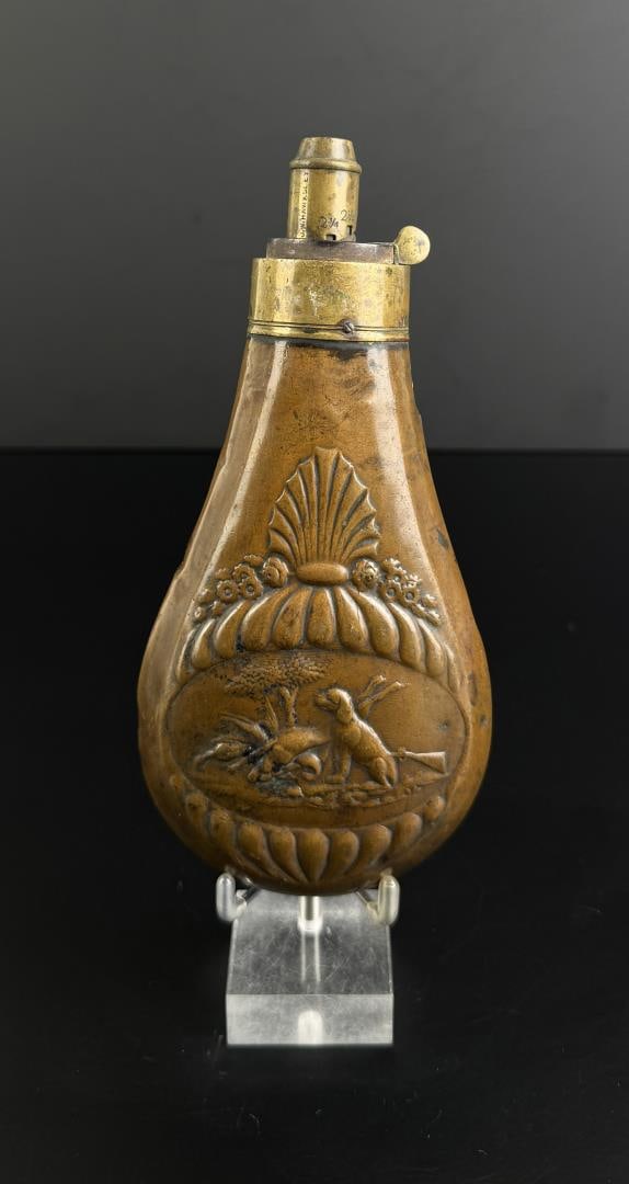 G&JW Hawksley Riling 600 Brass Powder Flask (1 of 7)