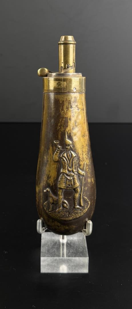 G&JW Hawksley Riling 879 Brass Powder Flask (1 of 4)