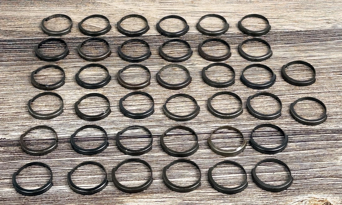Springfield 1903 Handguard Rings: 38 total. 16 are marked "RP", 11 are marked "R", 11 are unmarked.